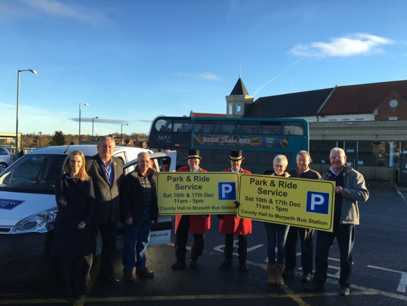 Christmas Park and Ride this weekend in Morpeth - Retail shopping at